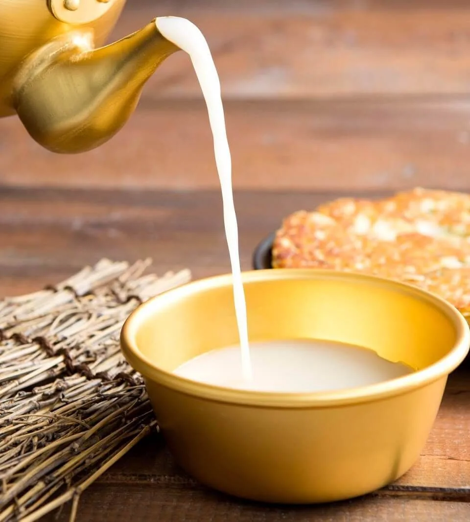 막걸리와 전 조합 사진